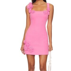 Elliatt Vibrant Pink Floral Mini Dress